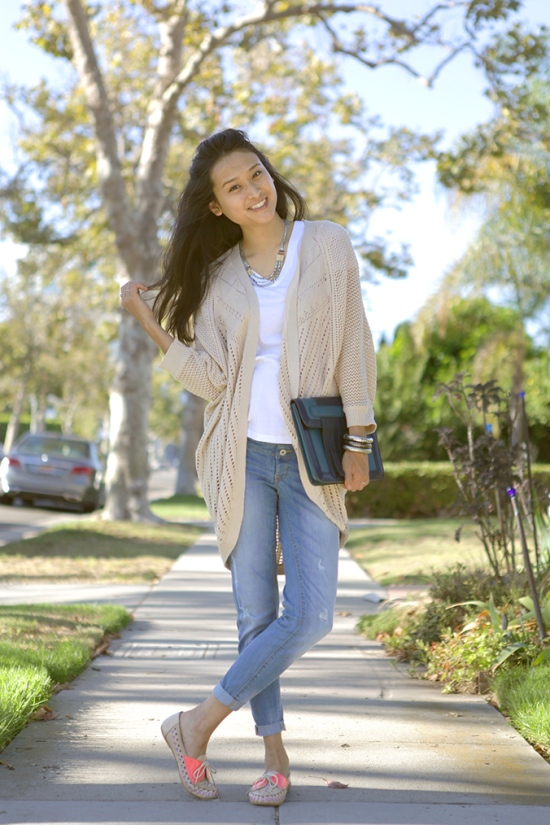 forever 21 relaxed dolman cardigan hm jeans asos cut out leather flats